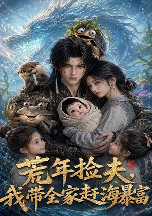 荒年捡夫，我带全家赶海暴富（118集）好看又上头短剧