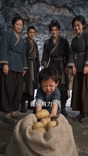 饥荒绝境，米粒的树洞通未来（112集）精彩的短剧